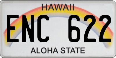 HI license plate ENC622
