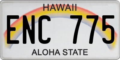 HI license plate ENC775