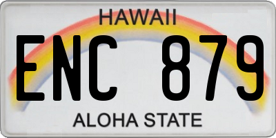 HI license plate ENC879