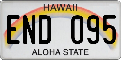 HI license plate END095