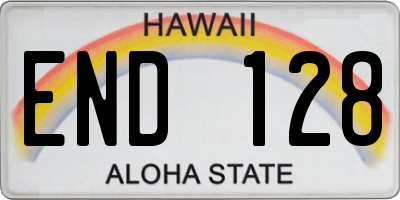HI license plate END128