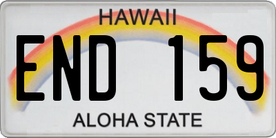 HI license plate END159