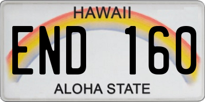 HI license plate END160