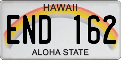 HI license plate END162