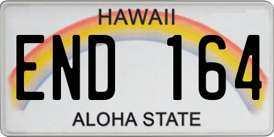 HI license plate END164