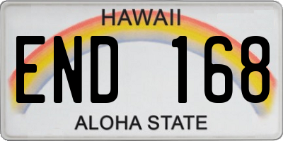 HI license plate END168