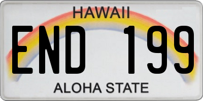 HI license plate END199