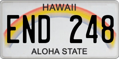 HI license plate END248