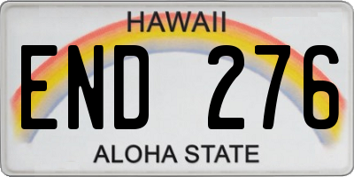 HI license plate END276