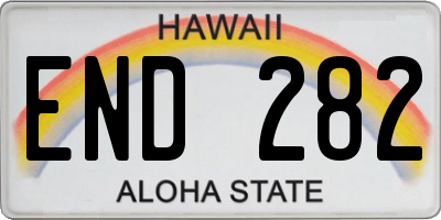 HI license plate END282
