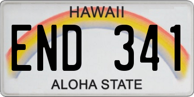 HI license plate END341