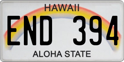HI license plate END394