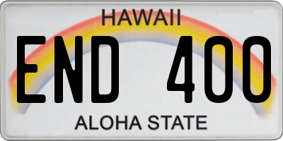 HI license plate END400