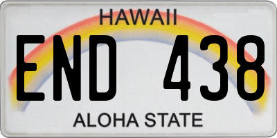 HI license plate END438