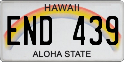 HI license plate END439