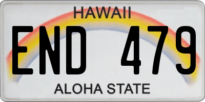 HI license plate END479