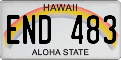 HI license plate END483