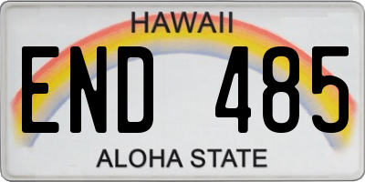 HI license plate END485