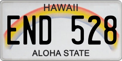 HI license plate END528