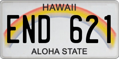 HI license plate END621