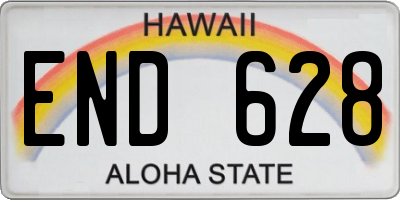 HI license plate END628