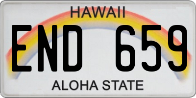 HI license plate END659
