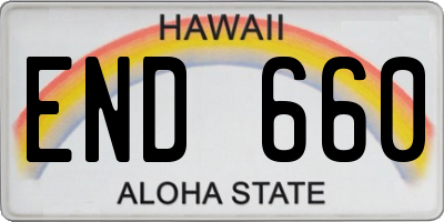 HI license plate END660