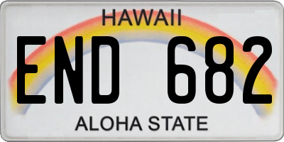 HI license plate END682