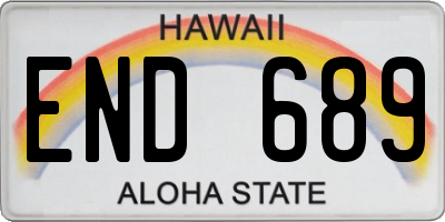 HI license plate END689