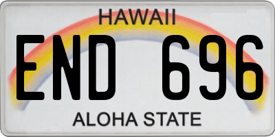 HI license plate END696