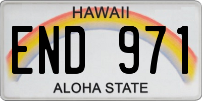 HI license plate END971