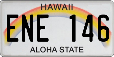 HI license plate ENE146
