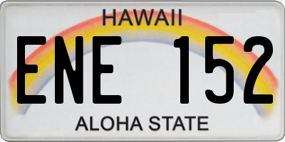HI license plate ENE152