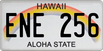 HI license plate ENE256