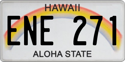 HI license plate ENE271