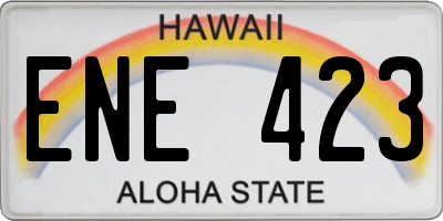 HI license plate ENE423