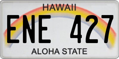HI license plate ENE427