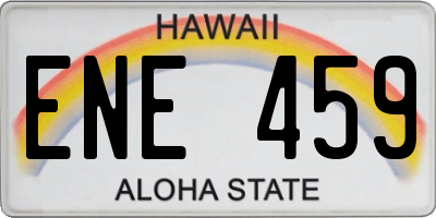 HI license plate ENE459