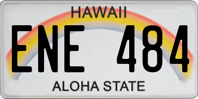 HI license plate ENE484