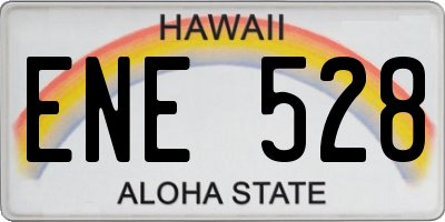 HI license plate ENE528