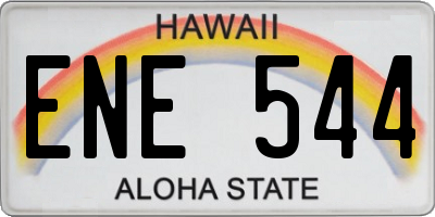 HI license plate ENE544