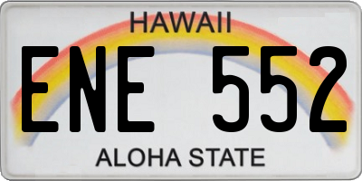 HI license plate ENE552