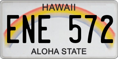 HI license plate ENE572