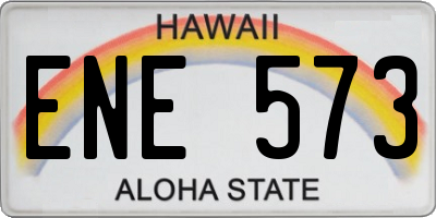 HI license plate ENE573