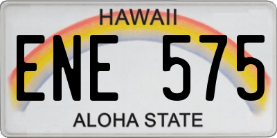 HI license plate ENE575