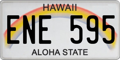 HI license plate ENE595