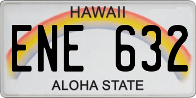 HI license plate ENE632