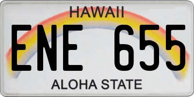 HI license plate ENE655