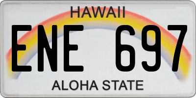 HI license plate ENE697