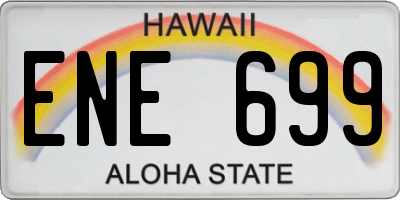 HI license plate ENE699